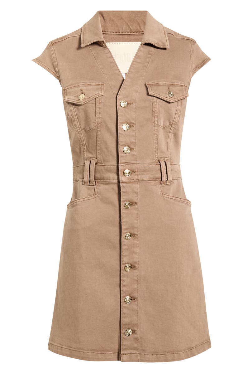 PAIGE Jaxsyn Cap Sleeve Denim Minidress, Main, color, Vintage Canewood