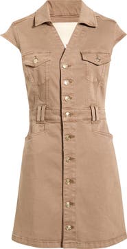 PAIGE Jaxsyn Cap Sleeve Denim Minidress