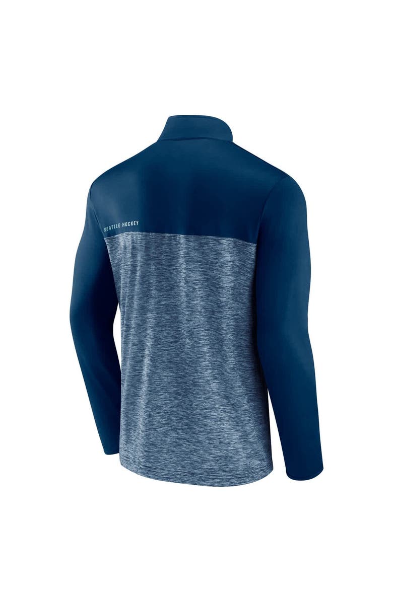 FANATICS Men's Fanatics Deep Sea Blue Seattle Kraken Iconic Defender Quarter-Zip Jacket, Alternate, color, Navy