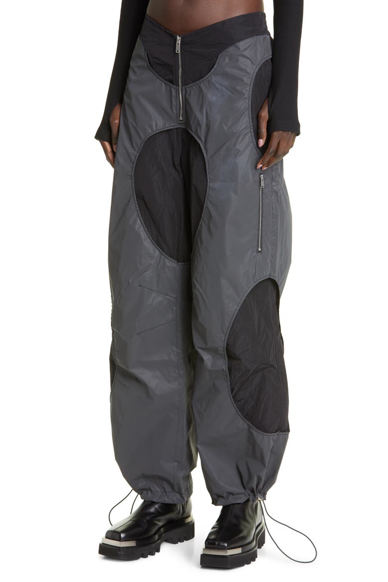 Reflective Overlay Parachute Pants, Alternate, color, BLACK REFLECTIVE