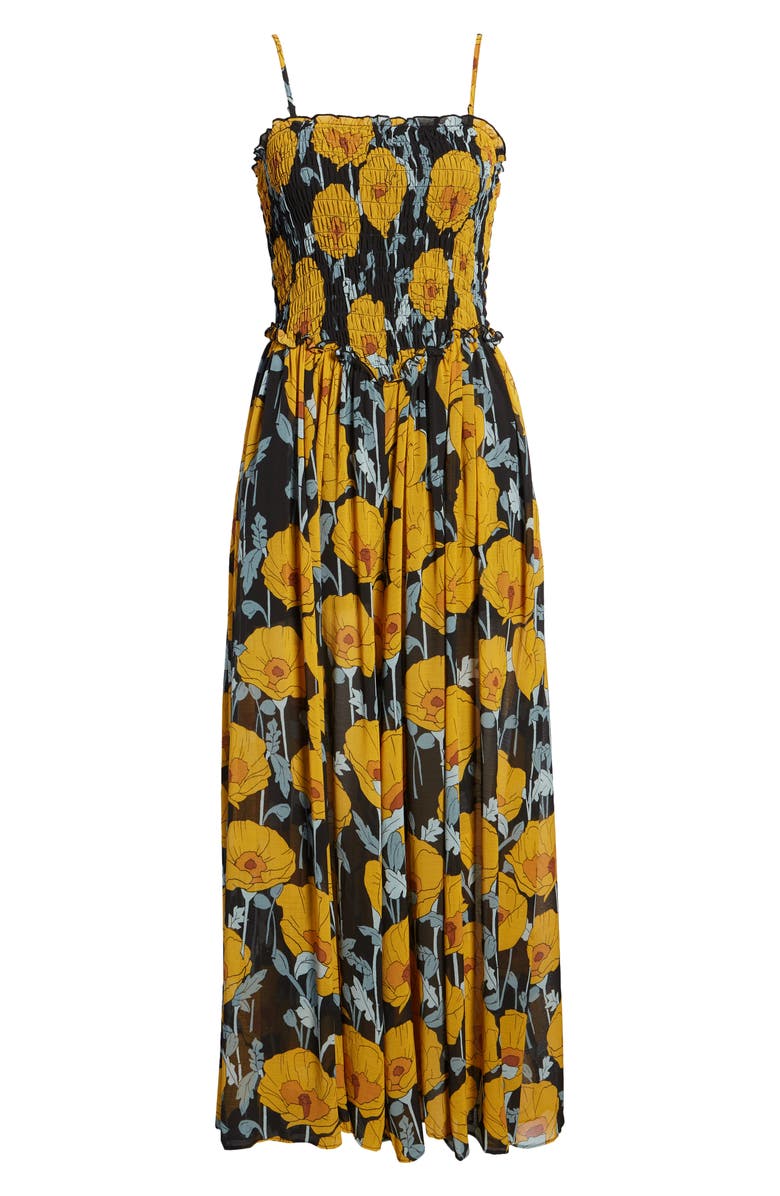 Free People Sophia Smocked Sleeveless Jumpsuit, Alternate, color, 