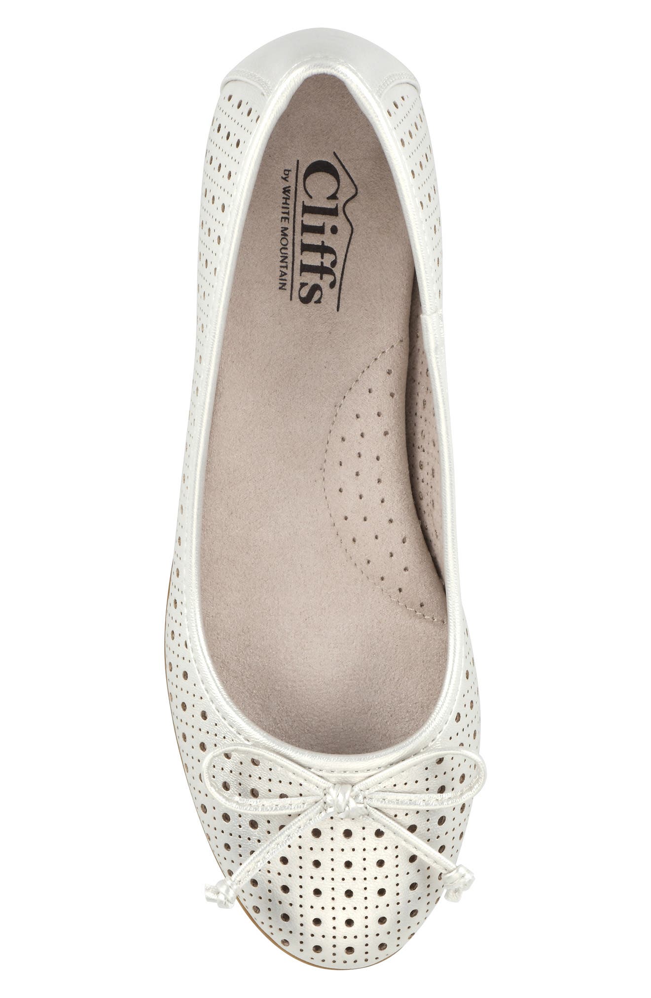 CLIFFS BY WHITE MOUNTAIN Cheryl Ballet Flat - Wide Width Available, Alternate, color, Platino Metallic Smooth