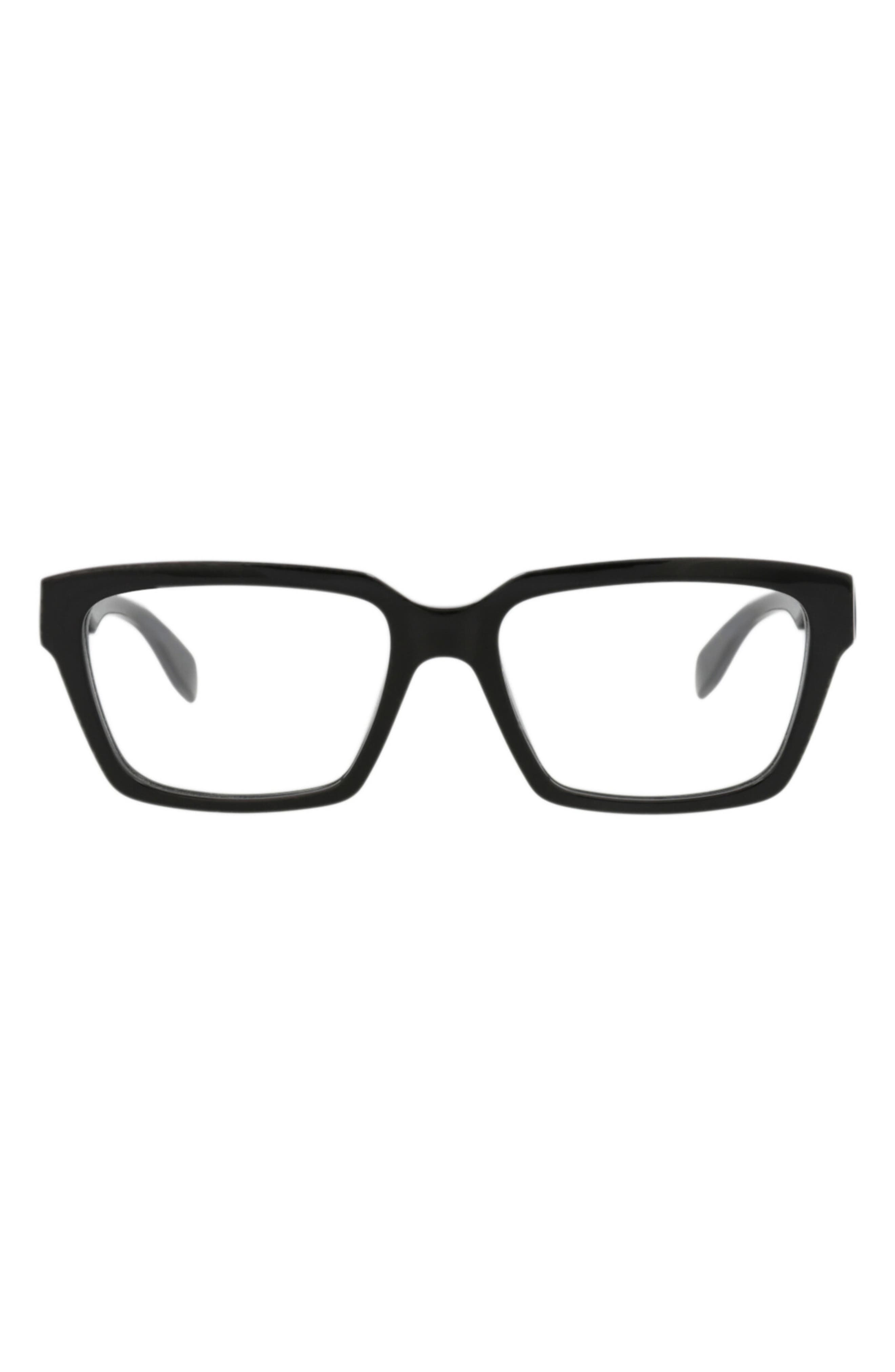 McQueen 54mm Rectangular Optical Glasses