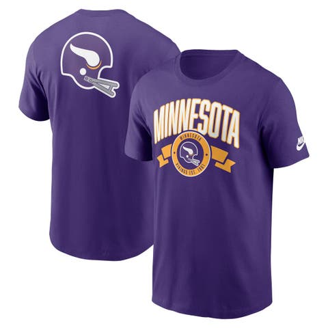 Men's Nike Purple Minnesota Vikings Rewind Front and Back Hit Essential T-Shirt
