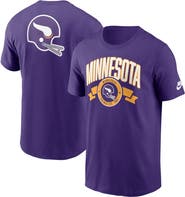 Nike Men's Nike Purple Minnesota Vikings Rewind Front and Back Hit Essential T-Shirt