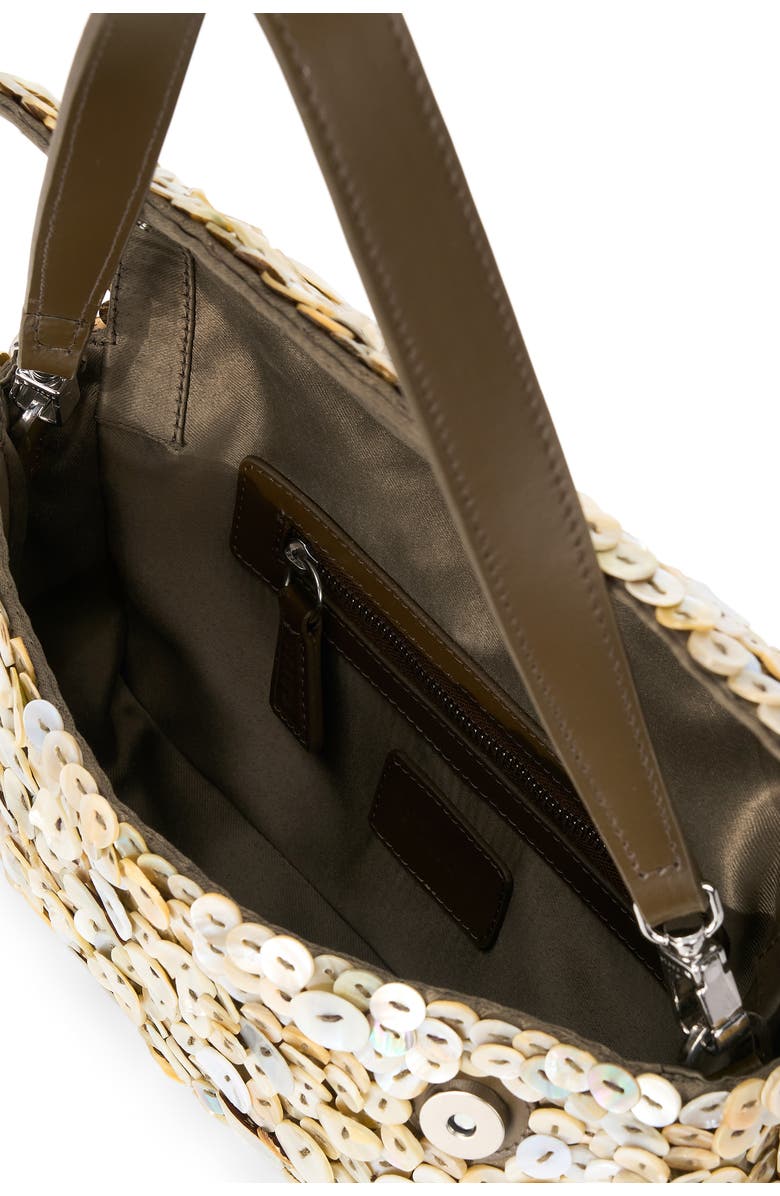 STAUD Timmy Sequin Convertible Shoulder Bag, Alternate, color, Mother Of Pearl