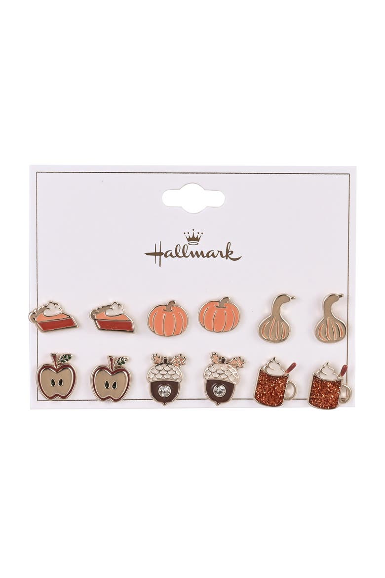 Fall Favorites 6 Pair Earring Set, Alternate, color, Orange