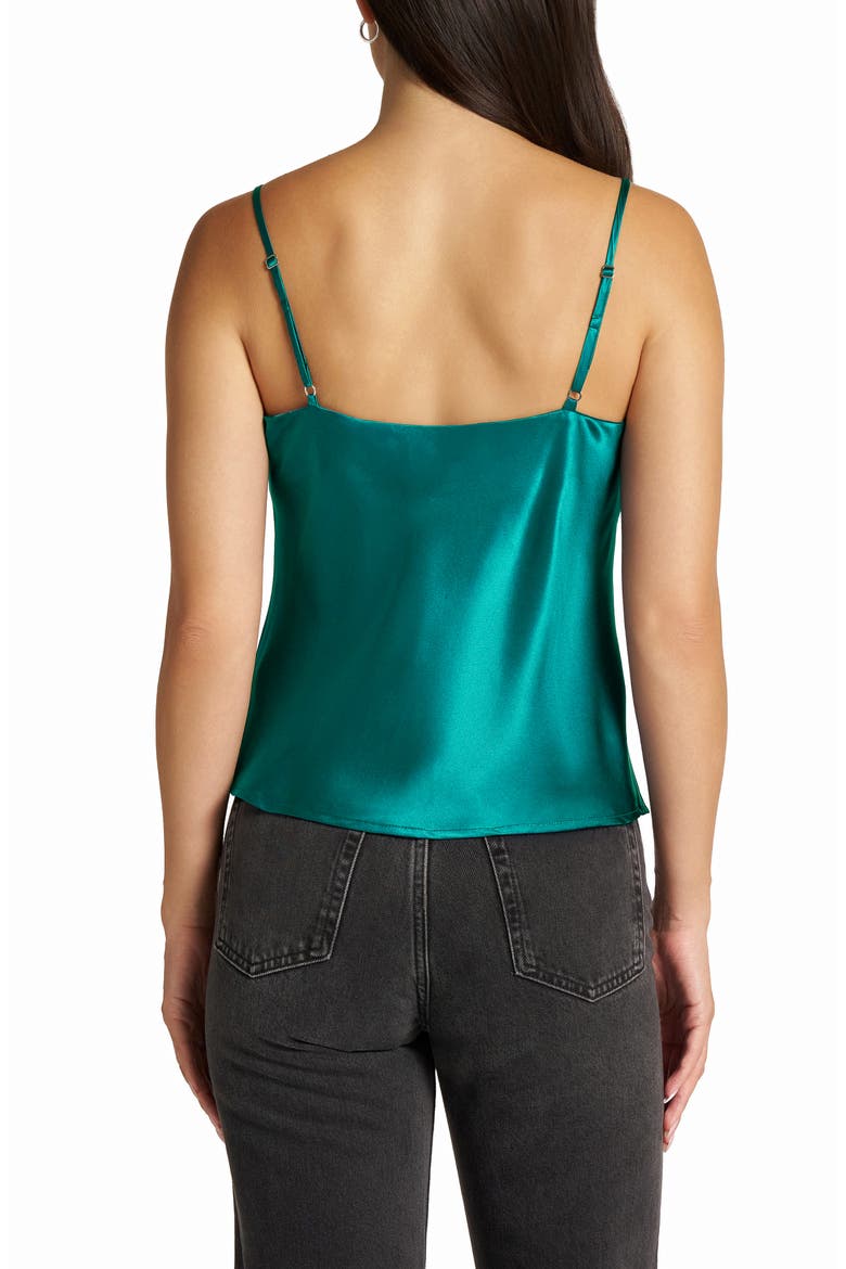 Silk Satin Cowl Neck Camisole, Alternate, color, MEDITERRANEAN