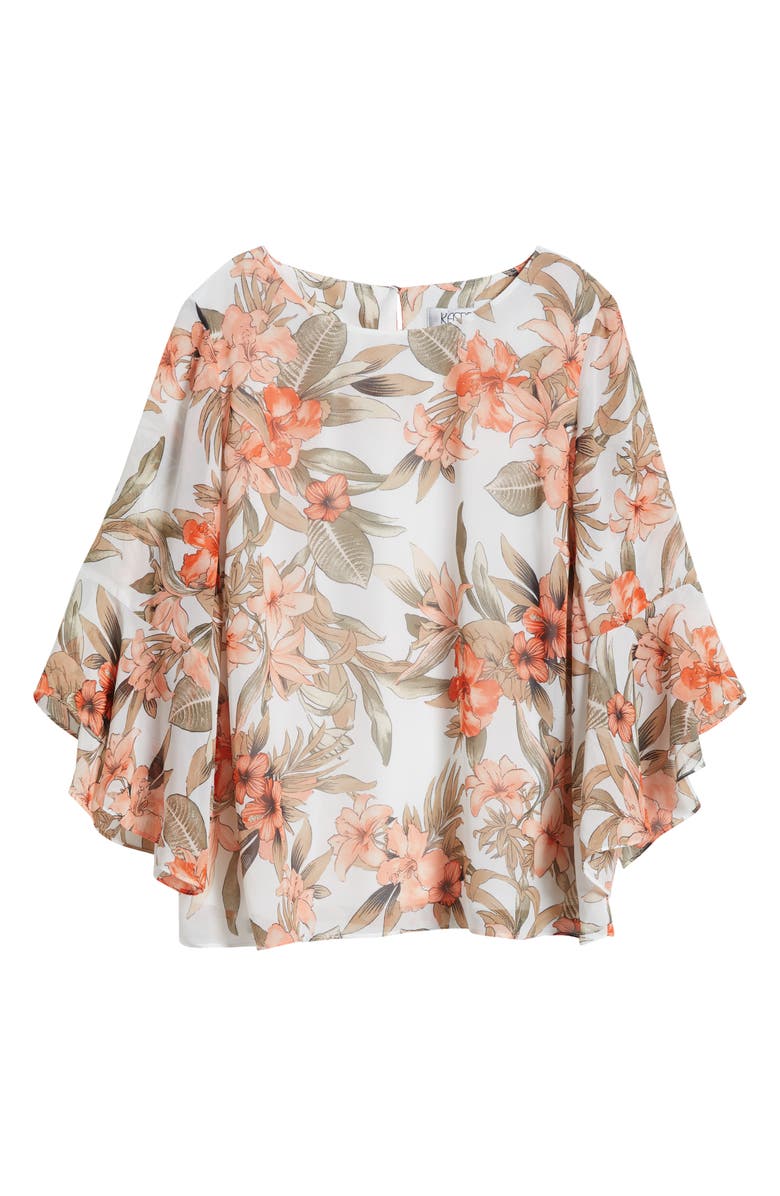 KASPER Ruffle Sleeve Top, Alternate, color, 