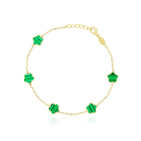 Malachite Flower Bracelet