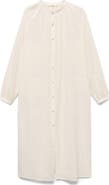 MANGO Long Sleeve Cotton Nightgown