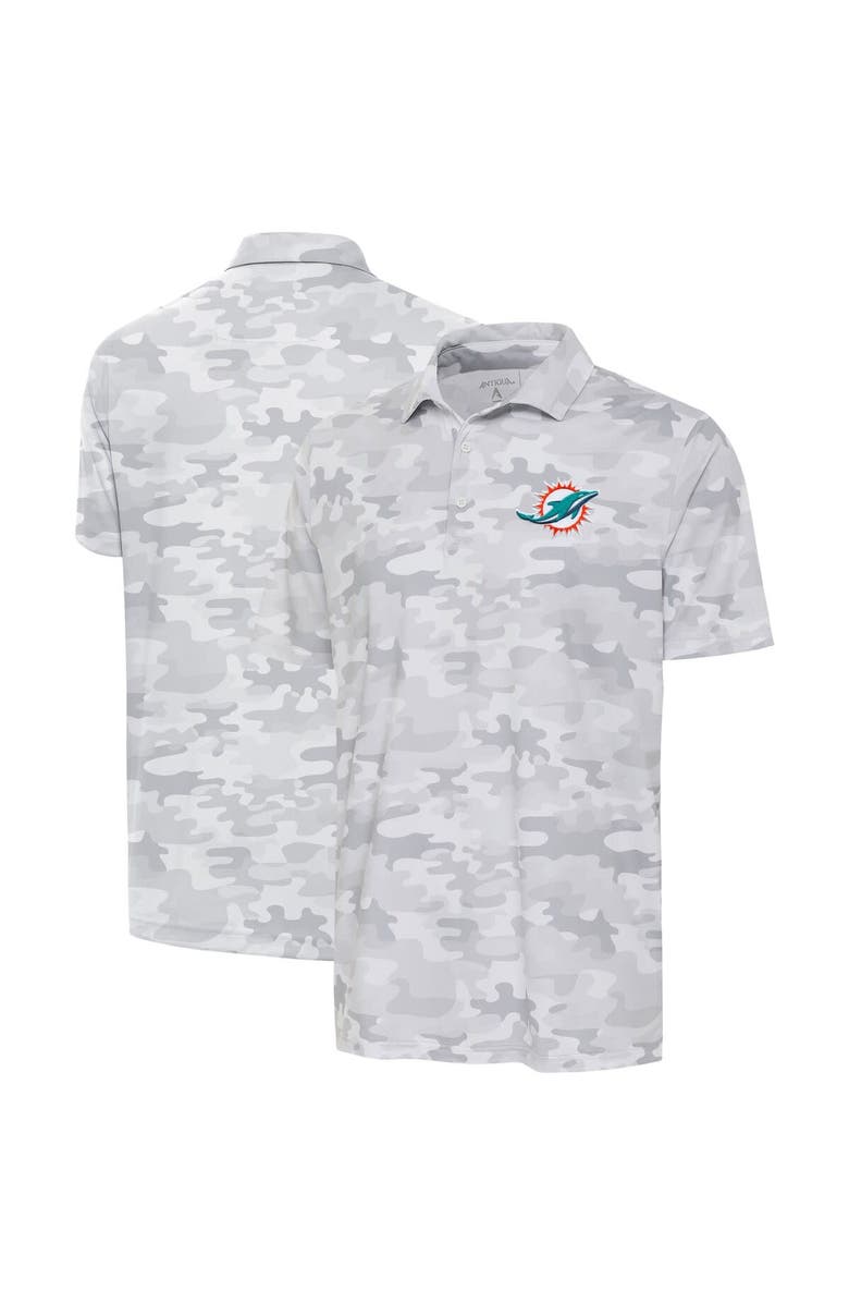 ANTIGUA Men's Antigua White Miami Dolphins Collide Polo, Alternate, color, White