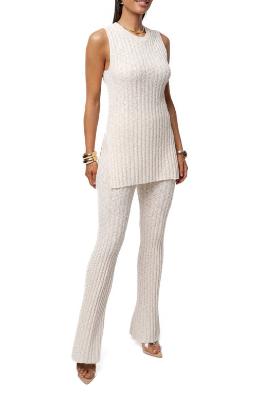 Jluxlabel Kali Sleeveless Cable Knit Sweater In White