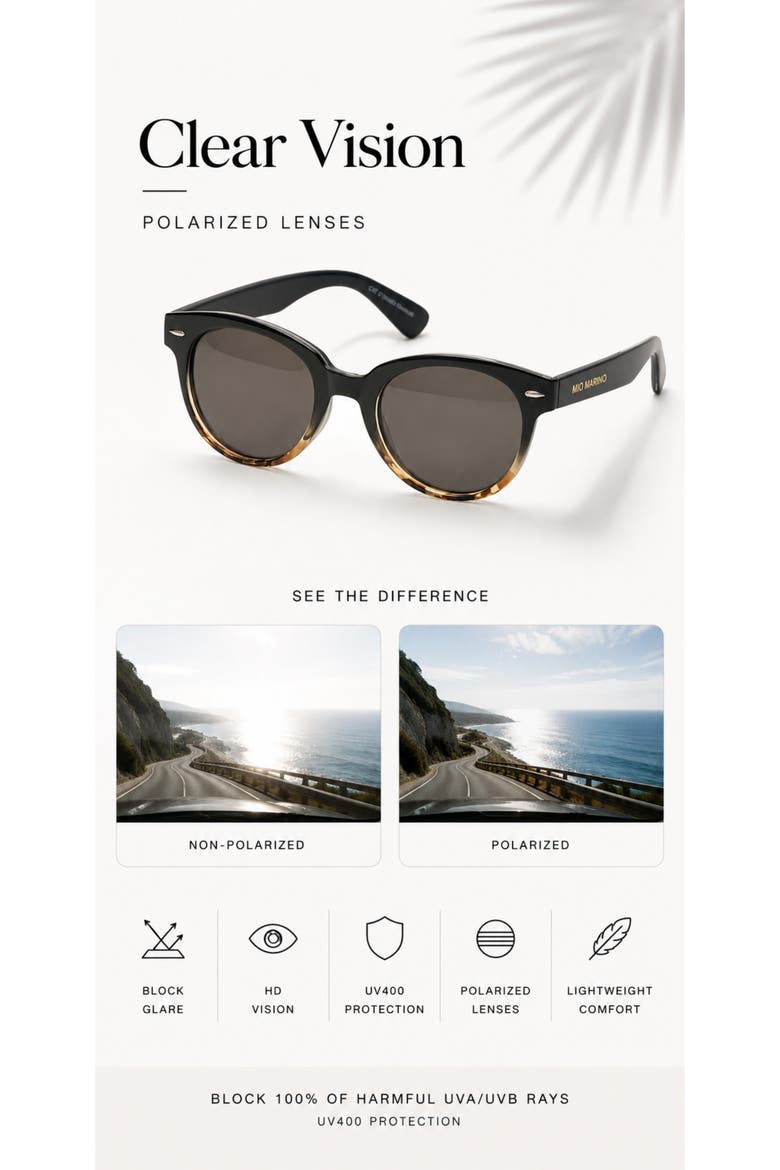 Polarized Vintage Square Sunglasses, Alternate, color, Sweet Brownie