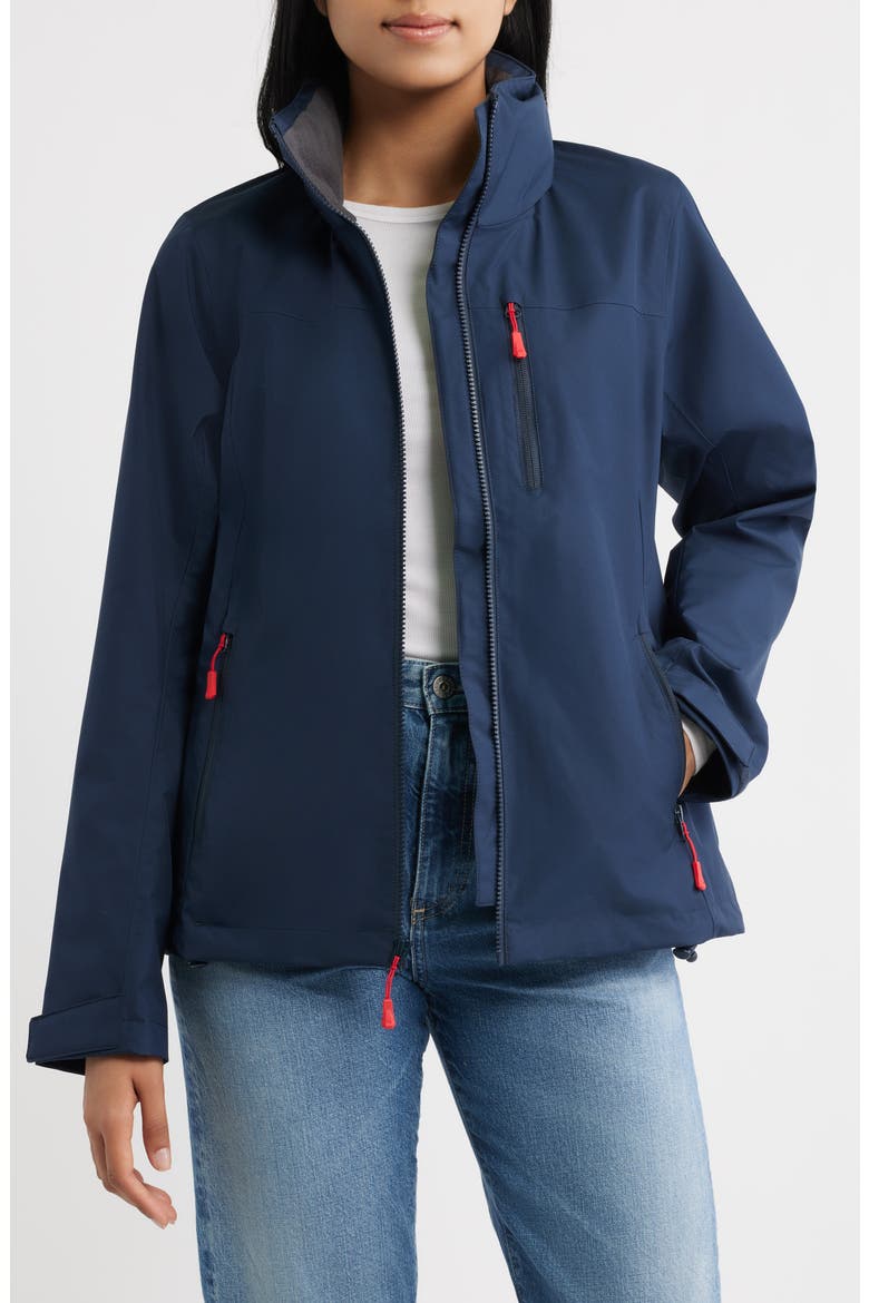 Crew 2.0 Water Repellent Hooded Jacket, Alternate, color, NAVY