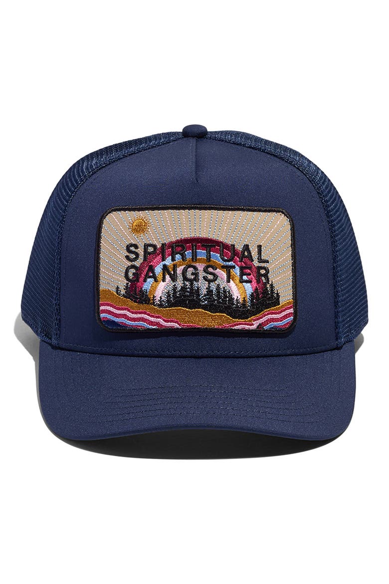 Sol Peaks Trucker Baseball Cap, Main, color, INDIGO