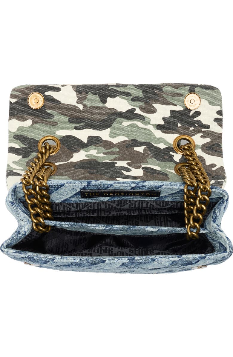 Kurt Geiger London Kensington Crystal Denim Convertible Shoulder Bag, Alternate, color, Denim Multi