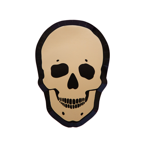 Jollity & Co . Gold Skull Plates In Brown