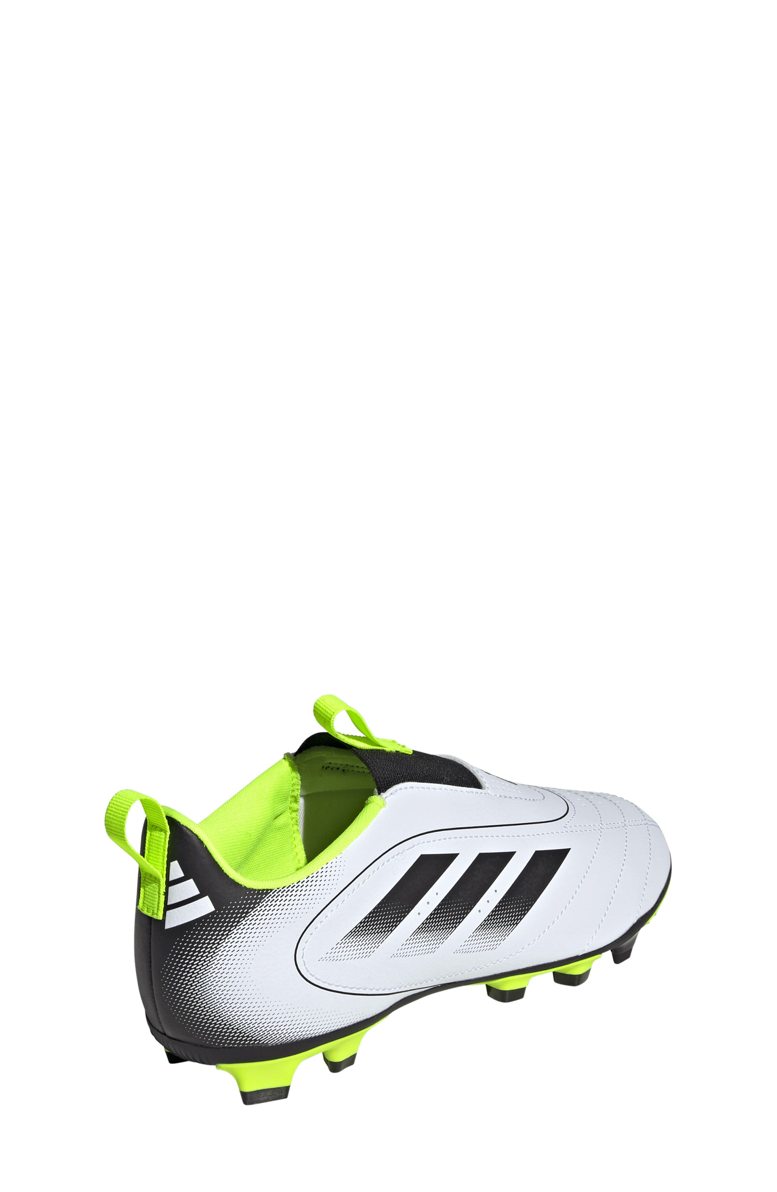 adidas Goletto IX Laceless Soccer Cleat, Alternate, color, White/ Black/ Lemon