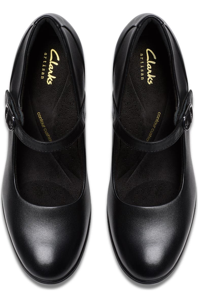 Clarks<sup>®</sup> Shaya Mary Jane Pump, Alternate, color, Black Leather