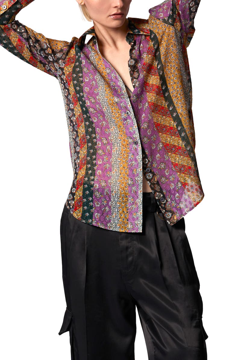 Equipment Quinne Silk Button-Up Shirt, Main, color, 