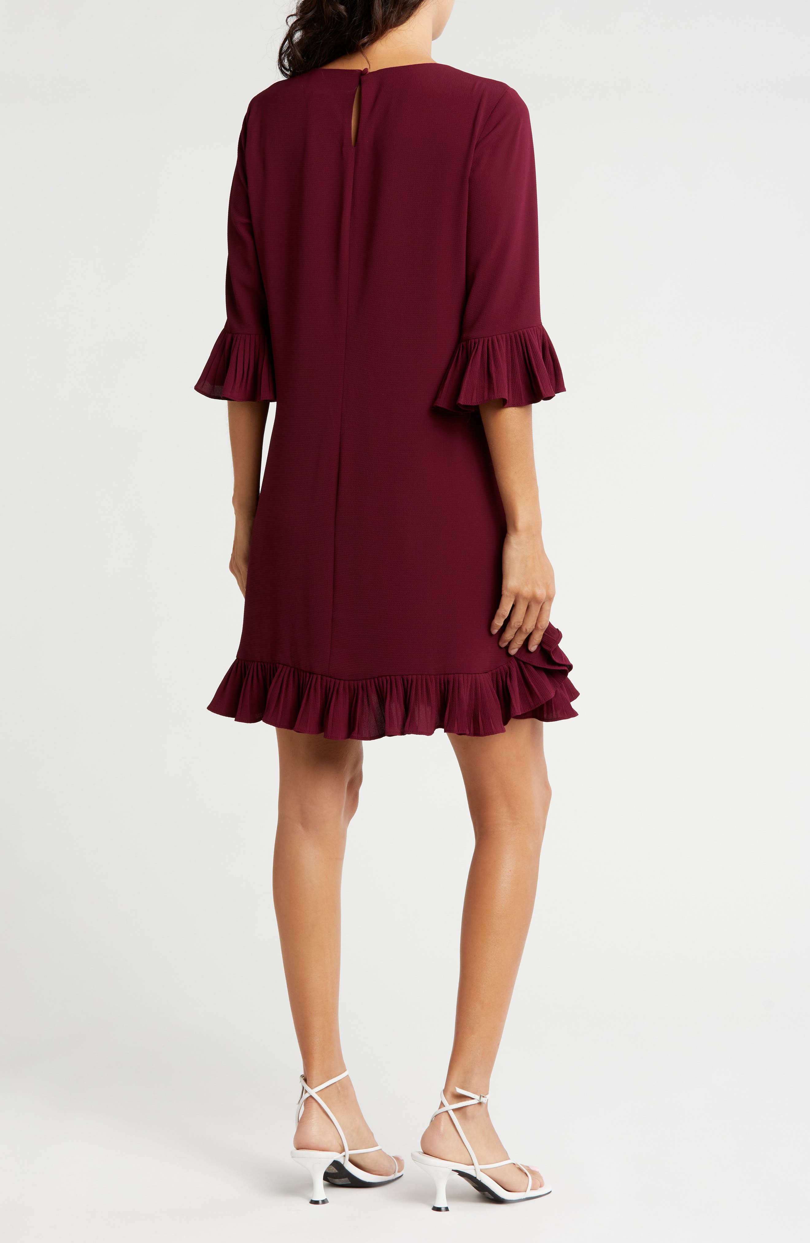 Halogen® Ruffle Trim Dress (Women) | Nordstromrack