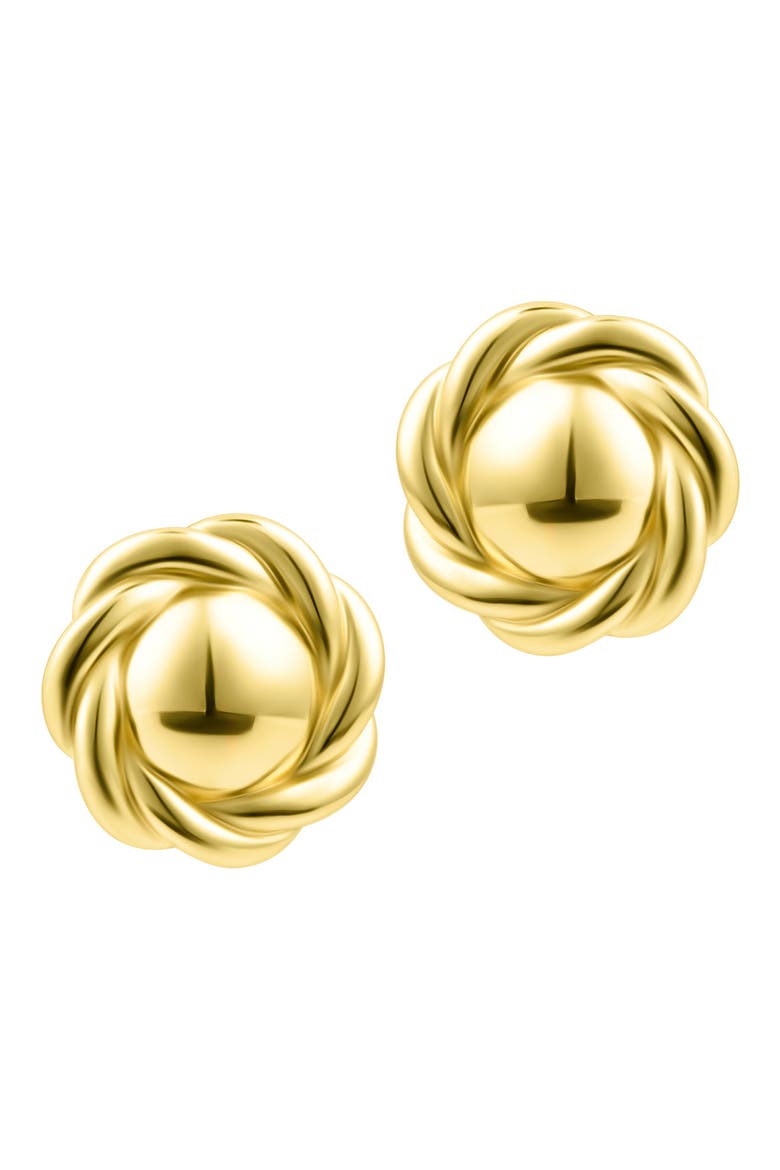 Round Rope Stud Earrings, Alternate, color, GOLD