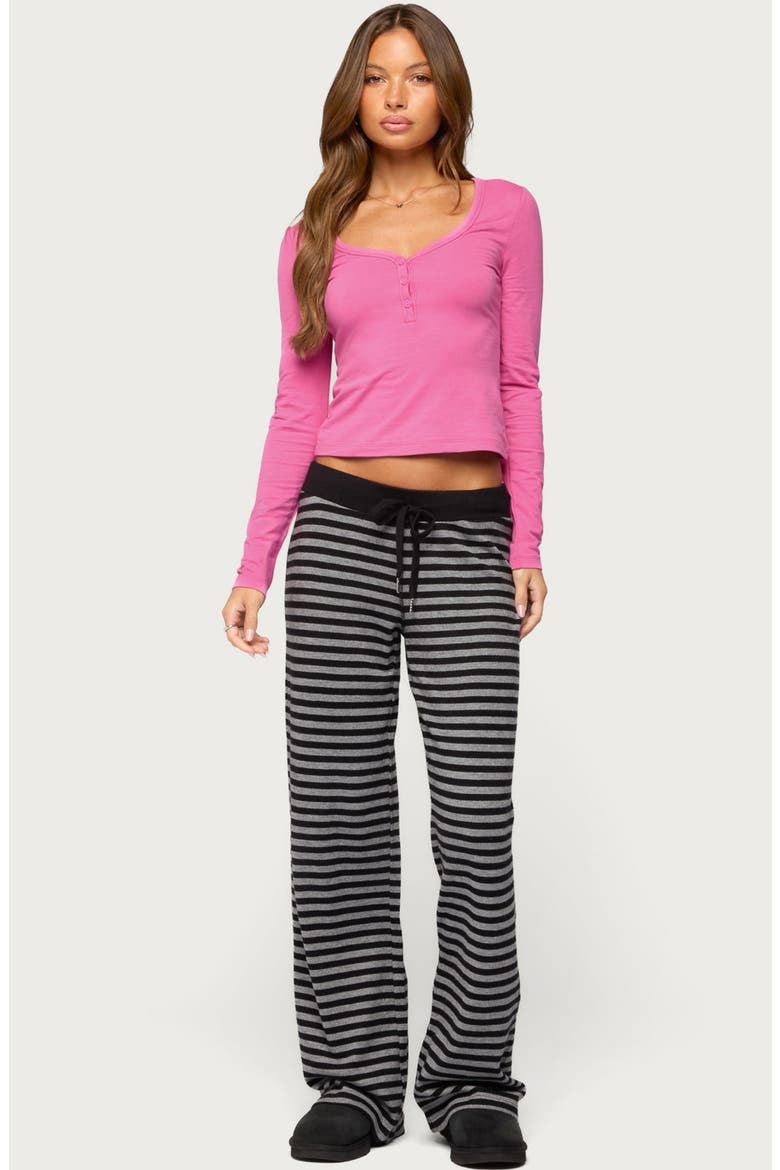 Leah Henley Top, Alternate, color, FUCHSIA