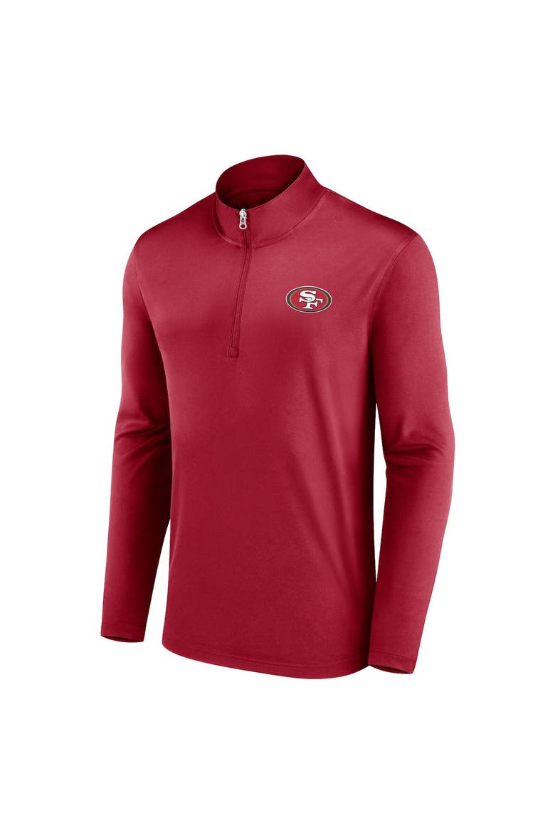 Men's Fanatics Branded Scarlet San Francisco 49ers Underdog Quarter-Zip Jacket, Alternate, color, Scarlet