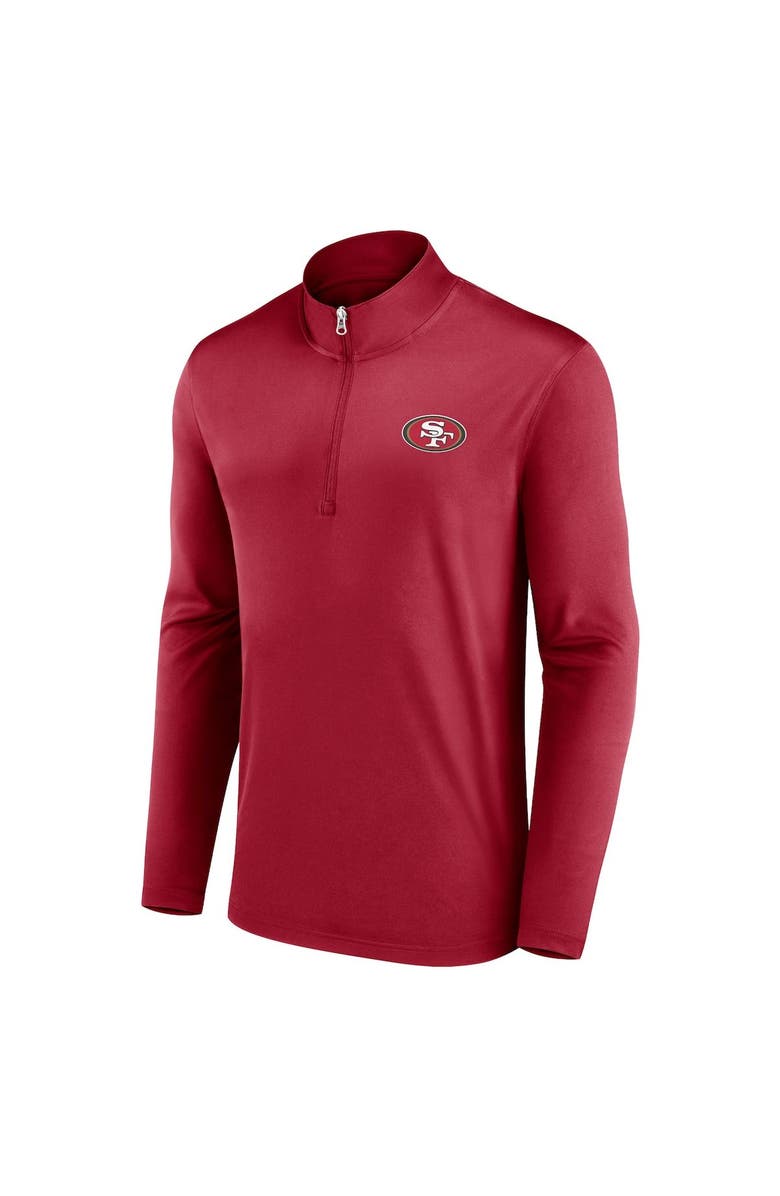 FANATICS Men's Fanatics Branded Scarlet San Francisco 49ers Underdog Quarter-Zip Jacket, Alternate, color, 