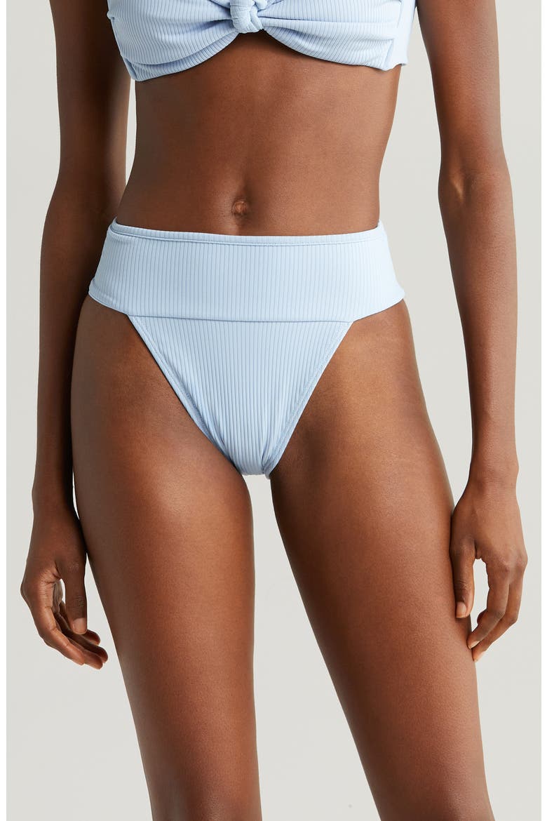 Tamarindo Rib High Cut Bikini Bottoms, Main, color, PERI RIB