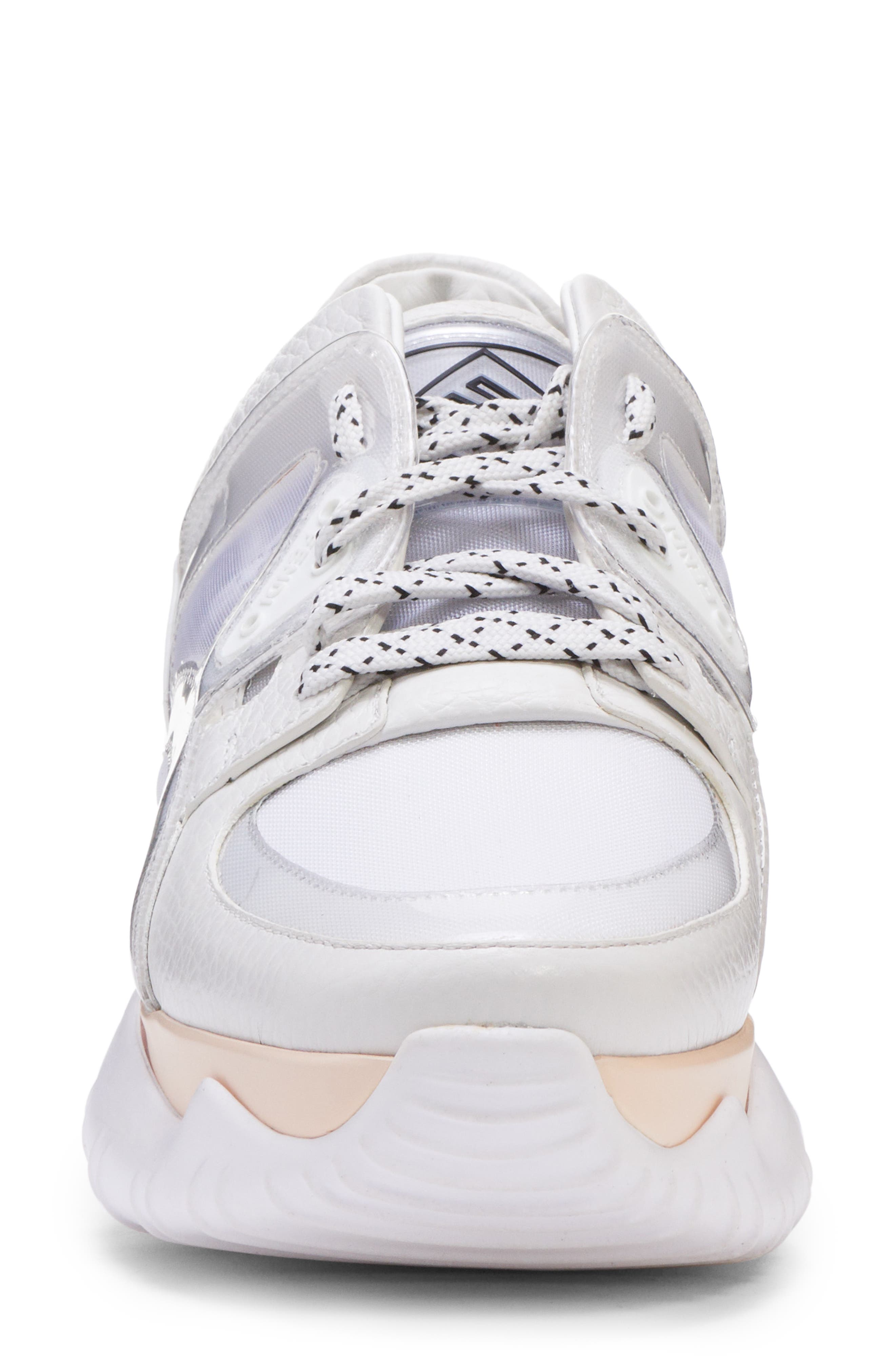 Fancy Lace-Up Sneaker, Alternate, color, WHITE
