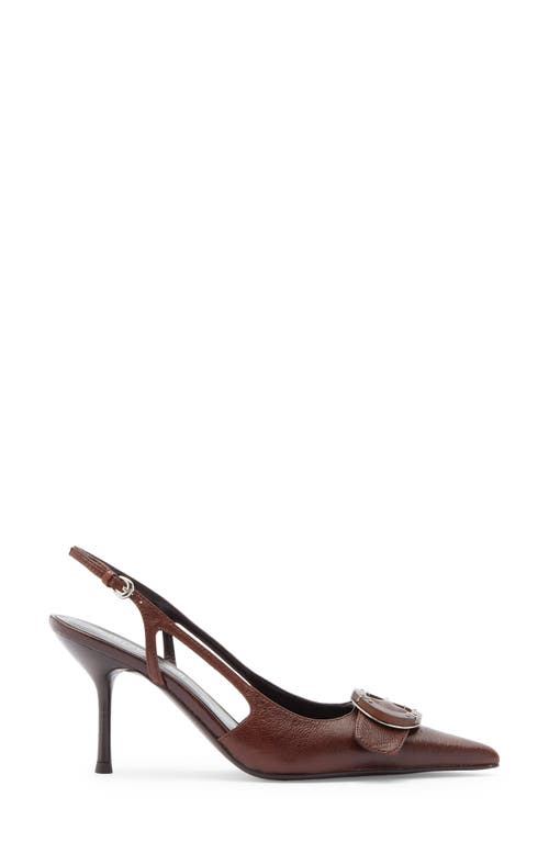 Jeffrey Campbell Hannigan Pointed Toe Slingback Pump In Brown