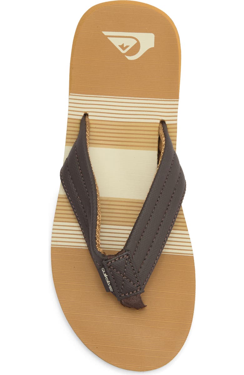 Quiksilver Carver Flip Flop, Alternate, color, Brown