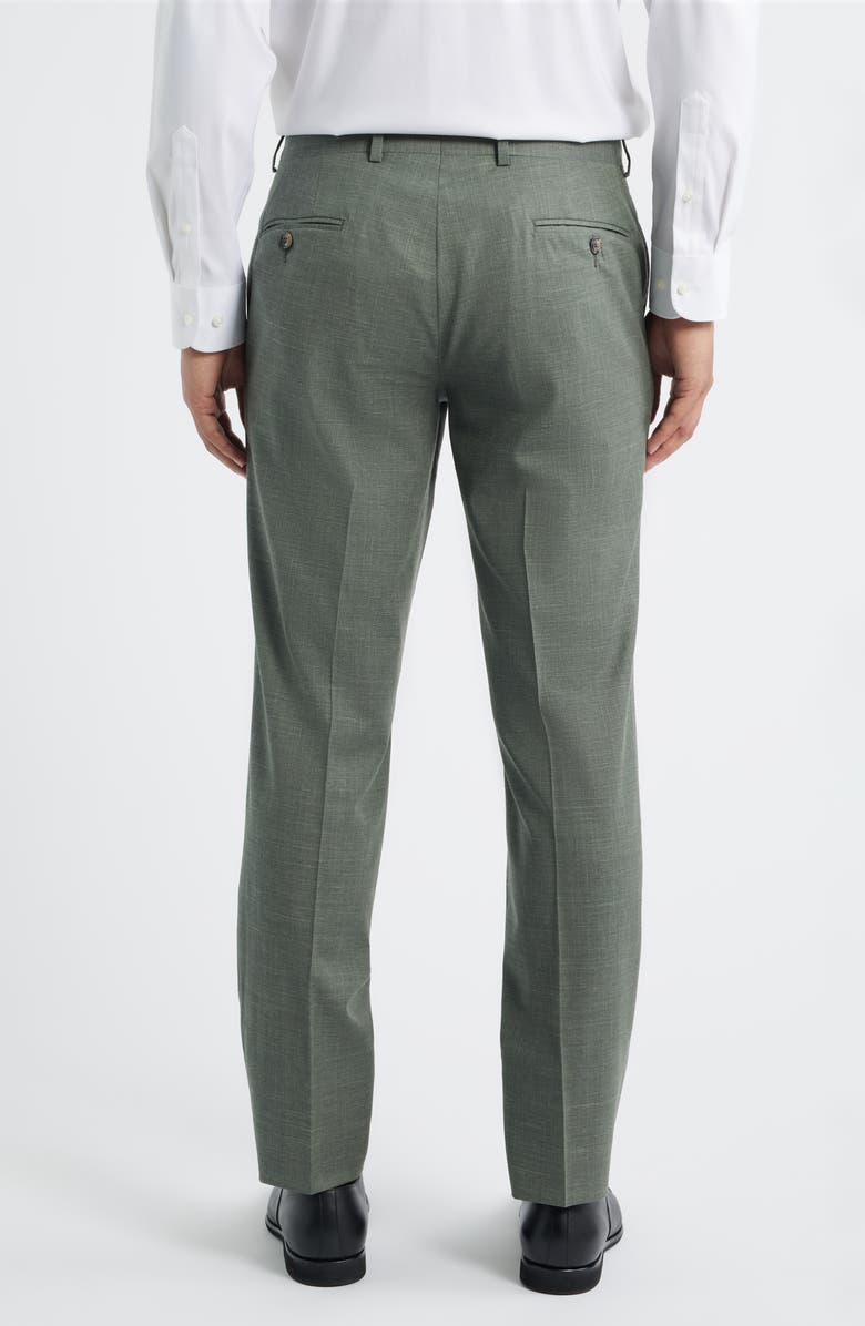Jack Victor Patrick Stretch Tropical Wool, Silk & Linen Blend Pants, Alternate, color, Olive