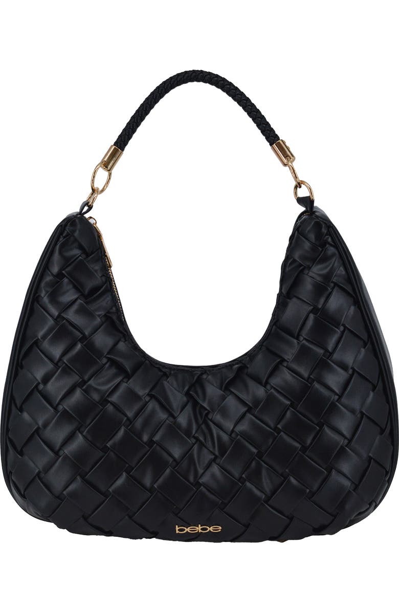 bebe Luca Hobo Bag, Main, color, Black