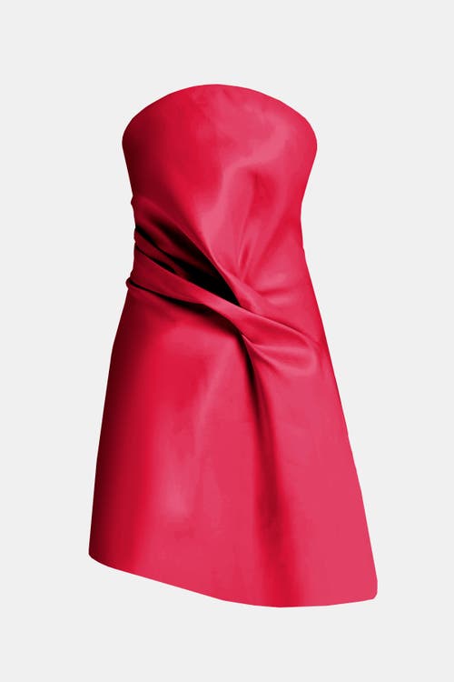 Kate Barton Kate Liquid Mini Dress In Raspberry