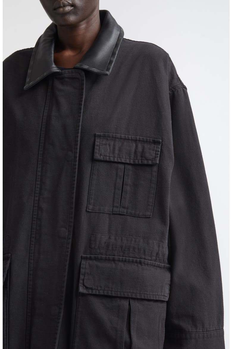 Minja Cotton Jacket, Alternate, color, BLACK