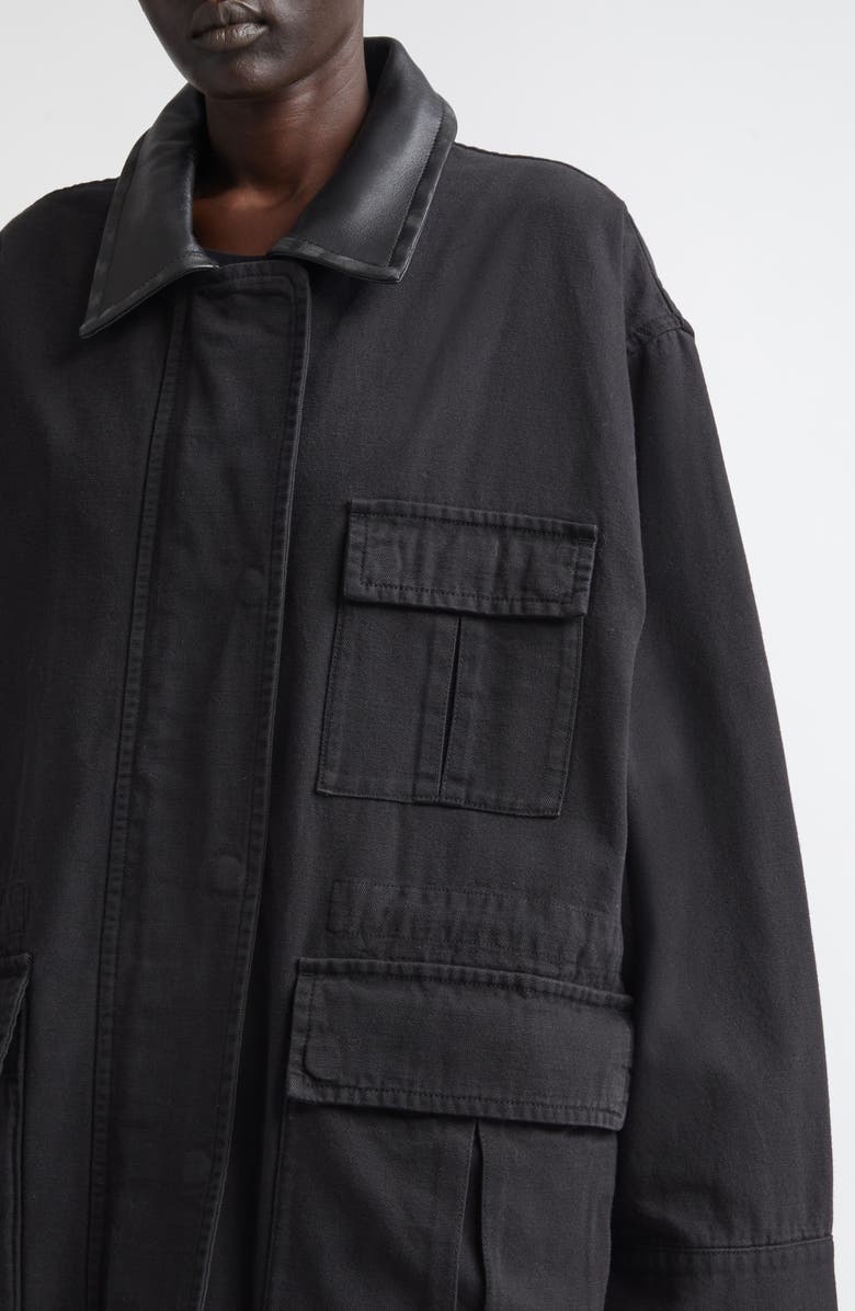 Stand Studio Minja Cotton Jacket, Alternate, color, Black