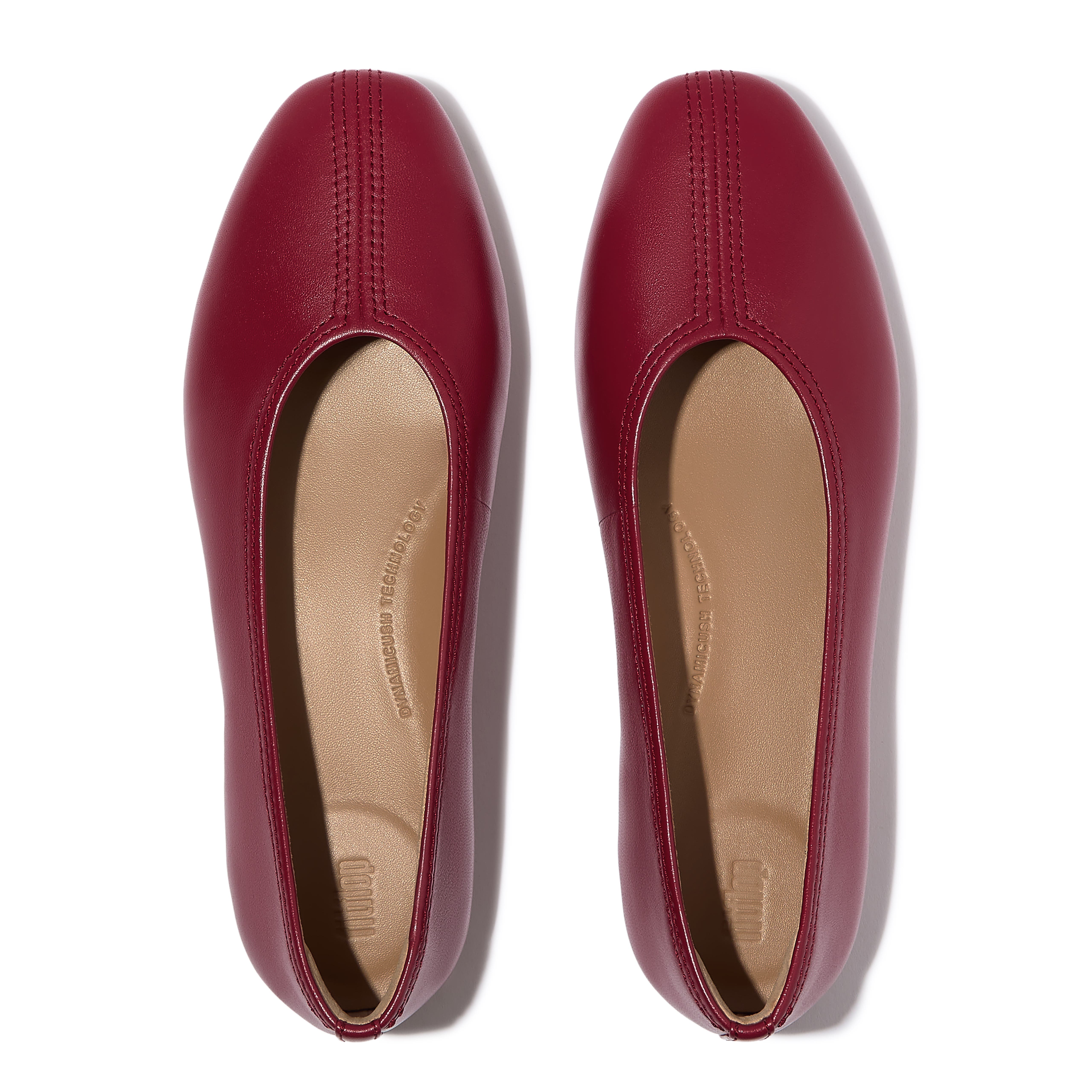 Delicato High Cut Soft Leather Ballet Flats, Alternate, color, Burnt Berry