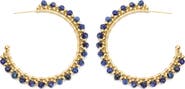 Panacea Stone Beaded Hoop Earrings