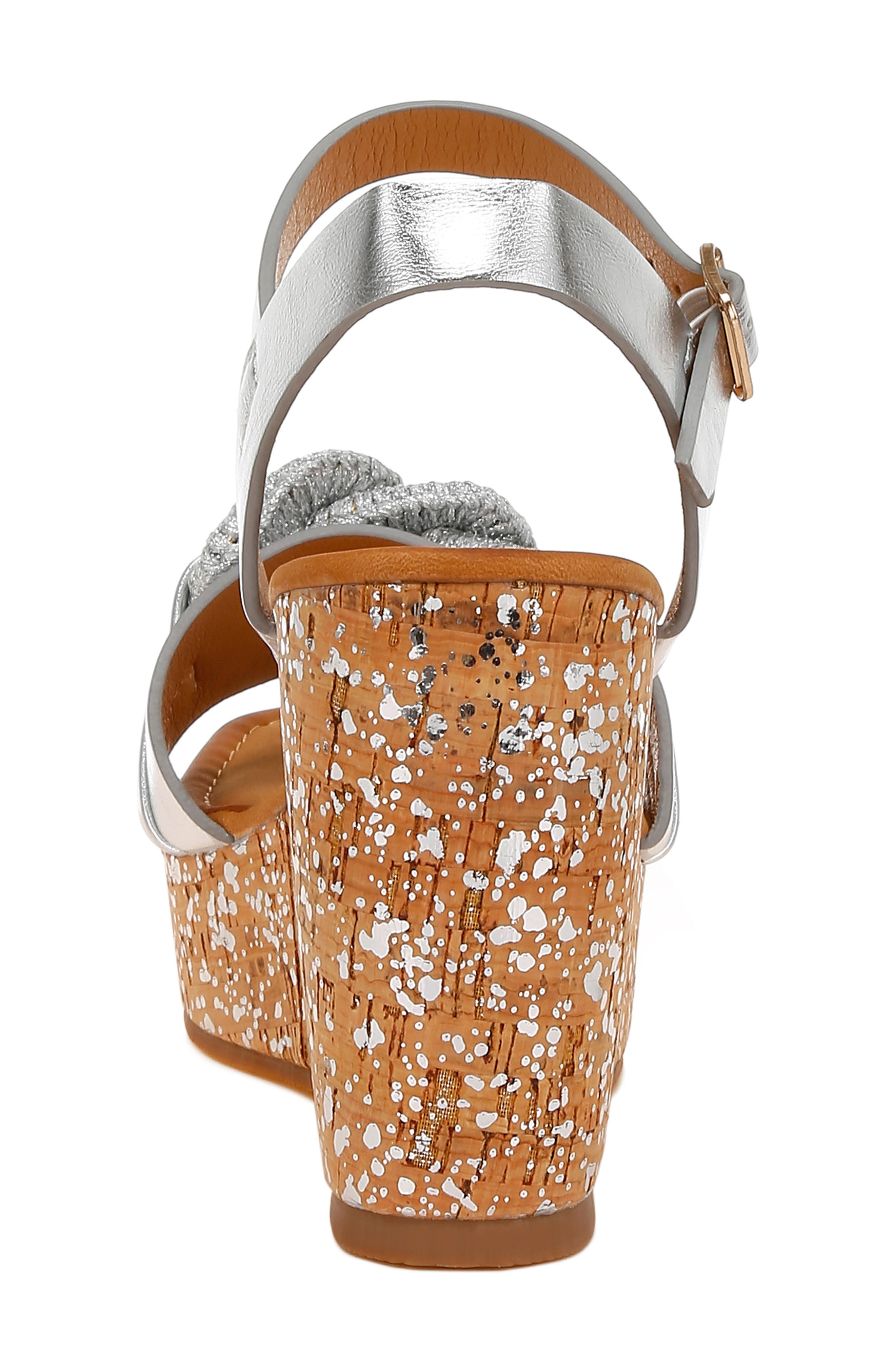 LONDON RAG Emelda Platform Wedge Sandal, Alternate, color, Silver