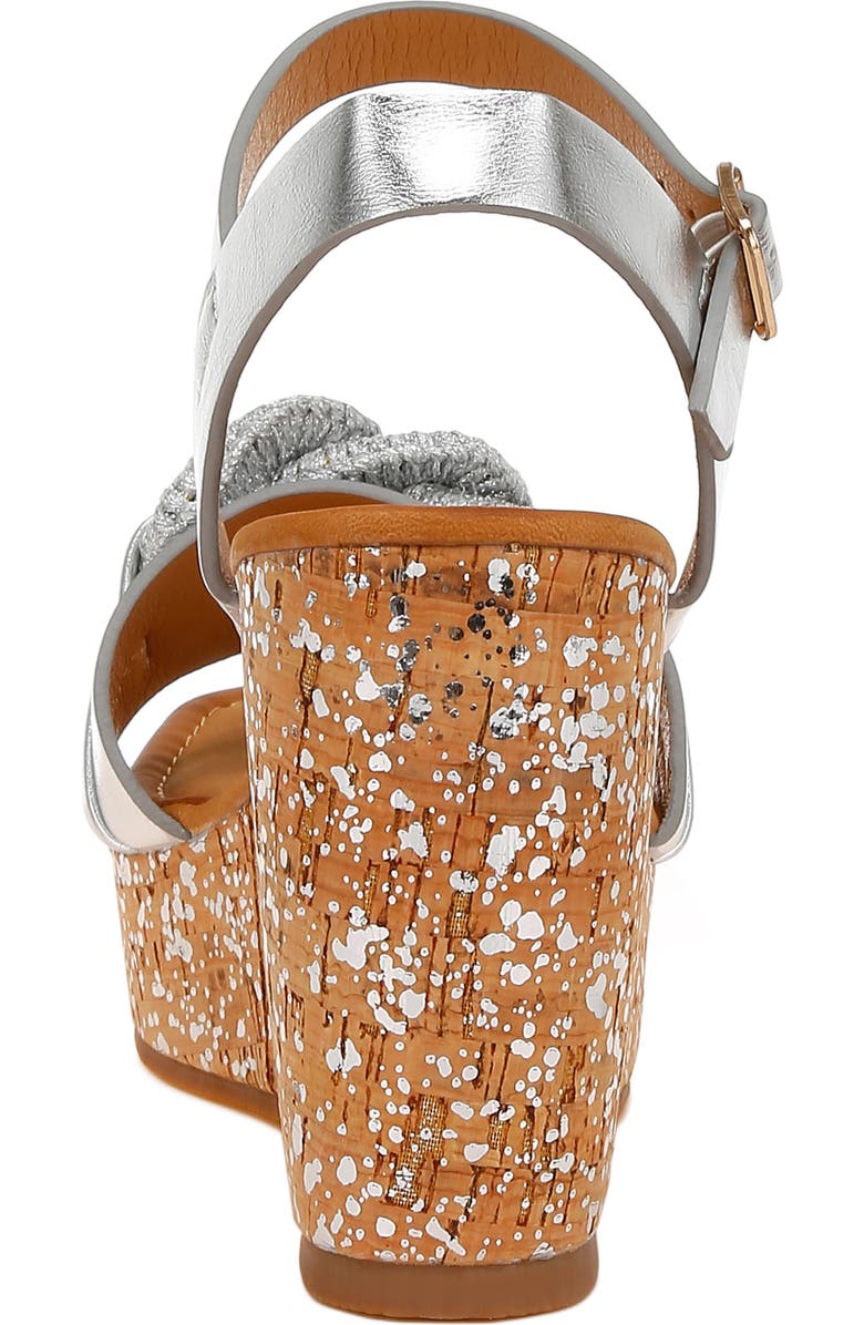 LONDON RAG Emelda Platform Wedge Sandal, Alternate, color, Silver