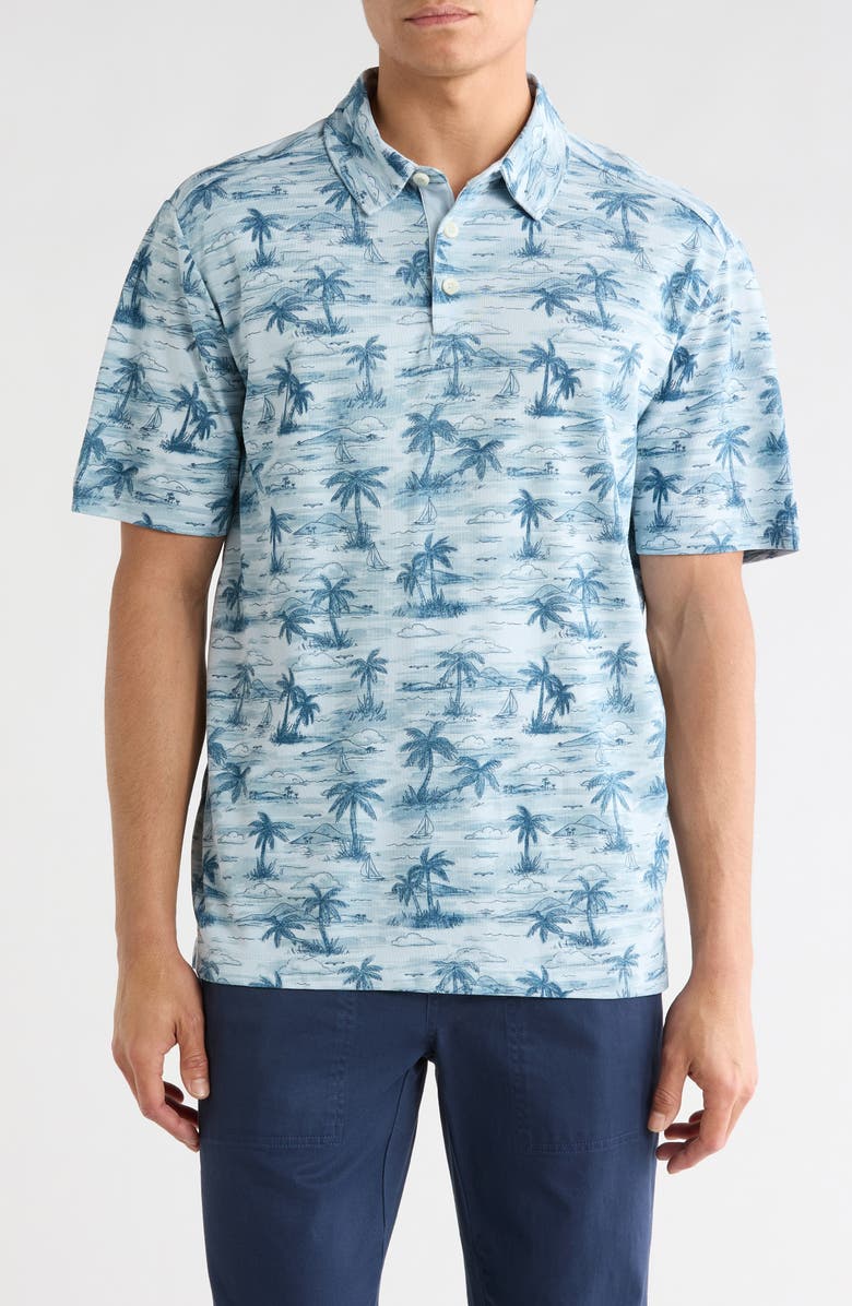 Tommy Bahama Oceanfront Palms Polo, Main, color, Deep Azure