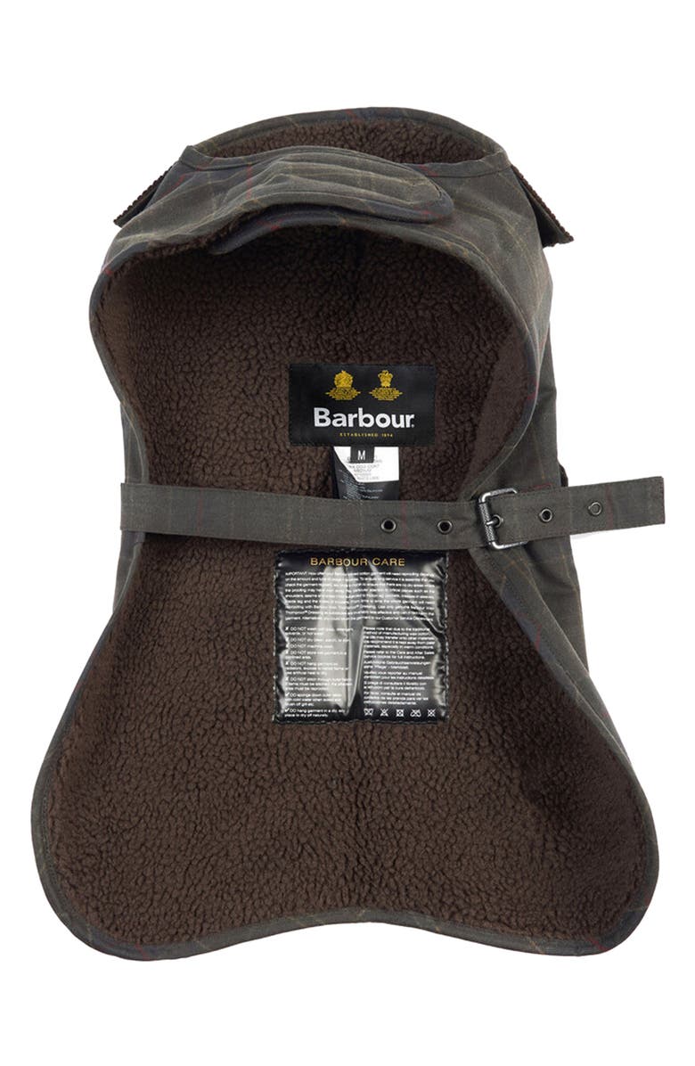 Barbour Waxed Cotton Dog Coat, Alternate, color, Classic Tartan
