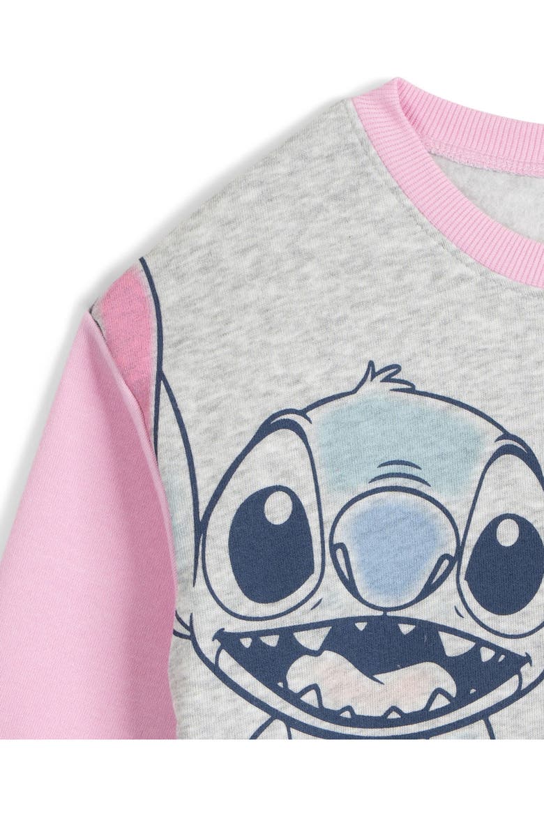 Lilo & Stitch 2-Piece Fleece Sweatshirt and Pants Set, Alternate, color, Grey Lavender Stitch