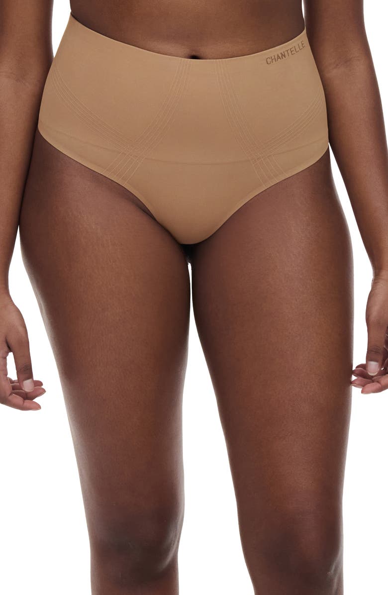 Chantelle Lingerie Smooth Comfort High Waist Thong, Main, color, Terracotta
