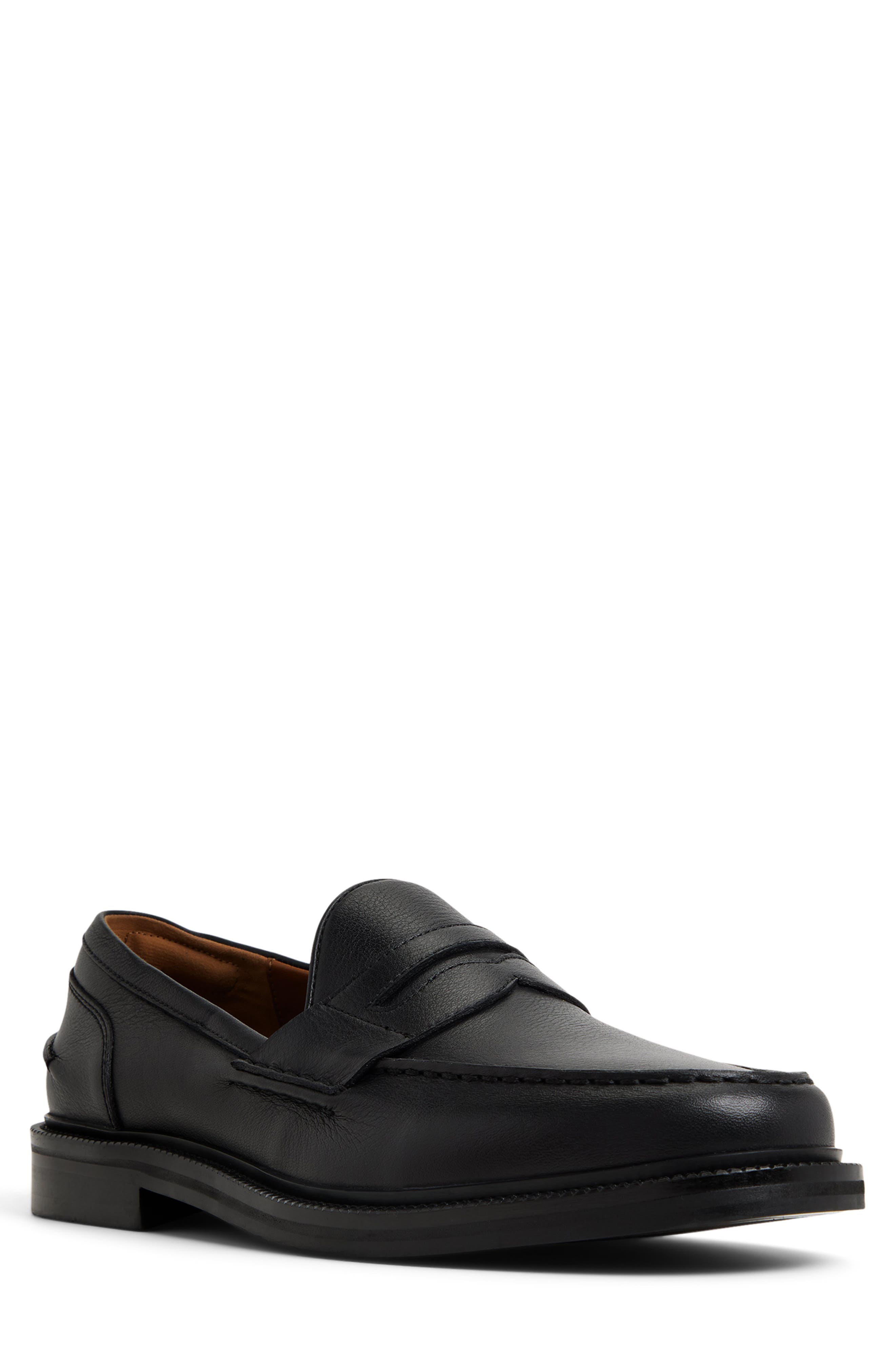 ALDO Buckley Penny Loafer, Main, color, Open Black