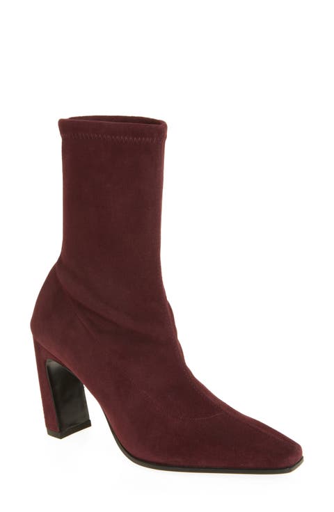 Stassi Stretch Leather Bootie