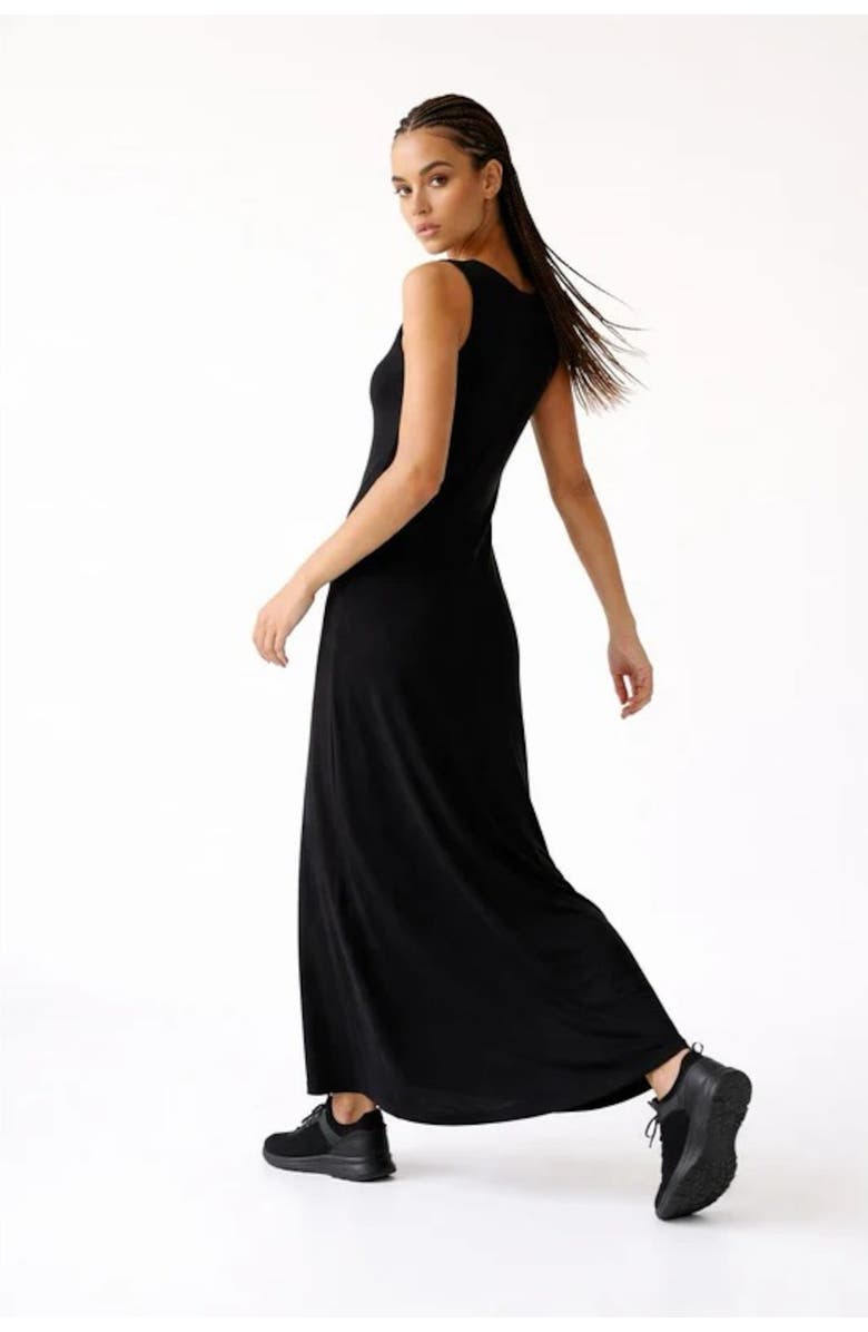 Forever & Always Kalie Boat Neck Modal Maxi Dress, Alternate, color, Black
